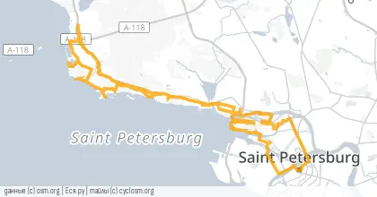 Карта вело-маршрута «А вы были в Приморском?»