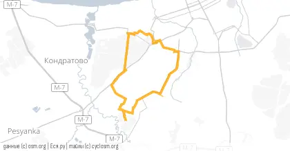Карта вело-маршрута «Андроново»