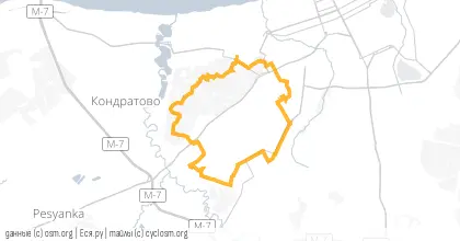 Карта вело-маршрута «Бесцельный»