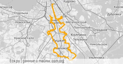 Карта вело-маршрута «БК: Полевая Деятельность»