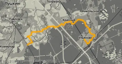 Карта вело-маршрута &laquo;БК: Ручеёк течёт в Саблино&raquo;