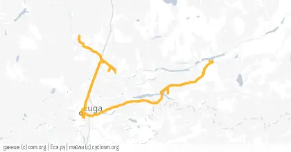 Карта вело-маршрута «Борщевские пещеры & Лужский каньон»