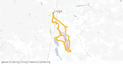 Карта вело-маршрута «Череменецкое озеро»