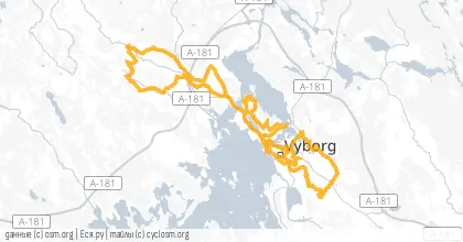 Карта вело-маршрута «Экскурсия по маленькой Финляндии»