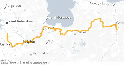 Карта вело-маршрута «Фирма: Волховский фронт - ночь»