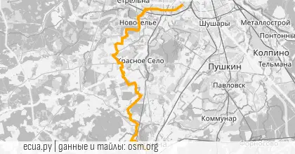 Карта вело-маршрута &laquo;Гатчинская ТурБина&raquo;