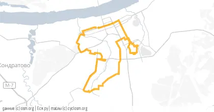 Карта вело-маршрута «Грязь подмёрзла»