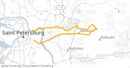 Карта вело-маршрута «Колтушские высоты»