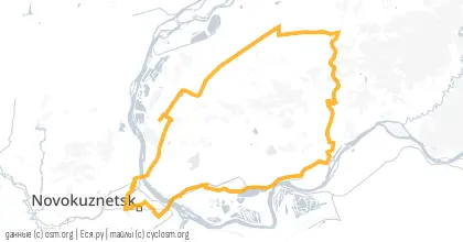 Карта вело-маршрута «Круг Центр-Абашево-Запсиб-Центр»