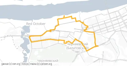 Карта вело-маршрута «Ленивый»