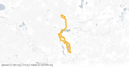 Карта вело-маршрута «Луга 5D»