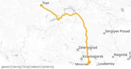 Карта вело-маршрута «Майский ВЕЛО1»