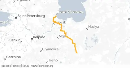 Карта вело-маршрута «Малуксовская Петрокрепость»