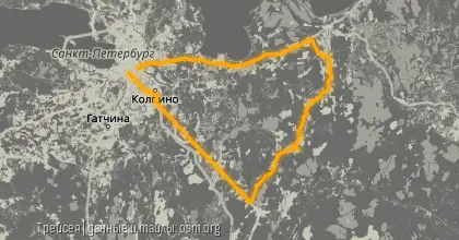 Карта вело-маршрута &laquo;НБ: Круг силы&raquo;