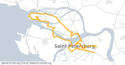Карта вело-маршрута «Ночная АКВАрель»