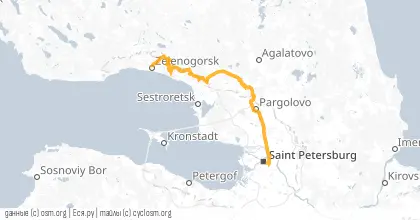 Карта вело-маршрута «Ностальгический Понедельник Отпуска»