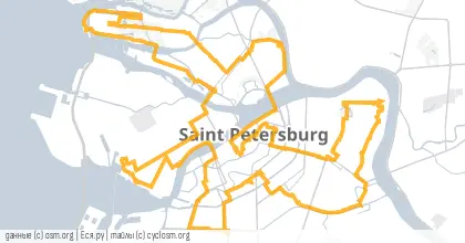 Карта вело-маршрута «Новогодняя инспекция ёлок»