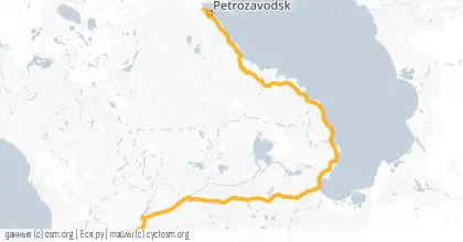 Карта вело-маршрута «Онежская осень»