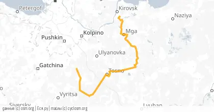Карта вело-маршрута «Осень на все 100»