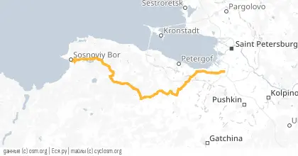 Карта вело-маршрута «Осень на ЮЗе»
