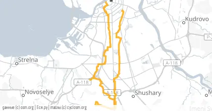 Карта вело-маршрута «Осень - пора улетать»
