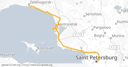 Карта вело-маршрута «Открытие: Море Любви»