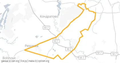 Карта вело-маршрута «Оттаяли»