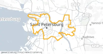 Карта вело-маршрута «PiterRing»