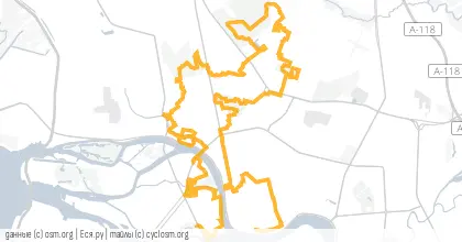 Карта вело-маршрута «PiterRing - парки, промзоны и заброшки»