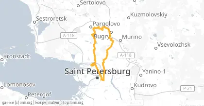 Карта вело-маршрута «ПНВ: 29 частей Парнаса...»