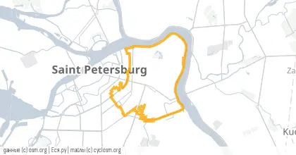 Карта вело-маршрута «ПНВ: Американские артефакты на окраине Петрограда»