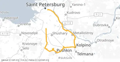 Карта вело-маршрута «ПНВ: Места Победы»