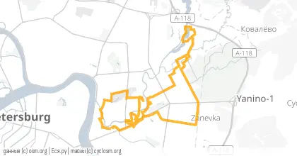 Карта вело-маршрута «ПНВ: Новая набережная, старые гопники»