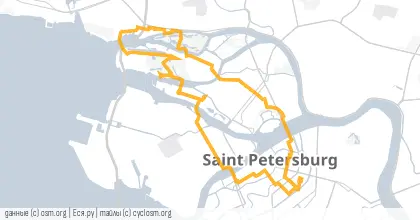 Карта вело-маршрута «ПНВ: Остров в блокаде»