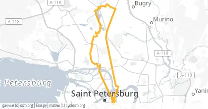 Карта вело-маршрута «ПНВ: Перекрёстная Лента событий севера»