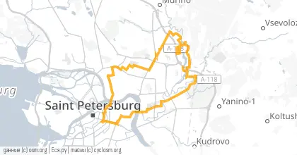 Карта вело-маршрута «ПНВ: Ручьи пересохли, голова взмокла»