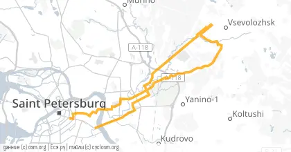 Карта вело-маршрута «ПНВ: Северный вальс»