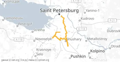 Карта вело-маршрута «ПНВ: Три нитки на ДЗ»