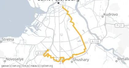 Карта вело-маршрута «ПНВ: Южный Чижик»