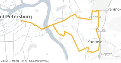 Карта вело-маршрута «ПНВ: Закрытые Кудри»