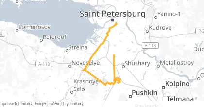 Карта вело-маршрута «ПНВ: Звезды им не светят»
