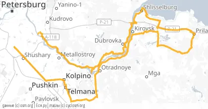Карта вело-маршрута «Победы наши славные»