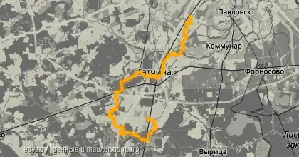 Карта вело-маршрута &laquo;Прибывшие на луну&raquo;