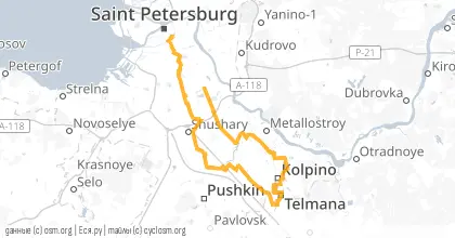 Карта вело-маршрута «ПТ: Holding Hands Seven»
