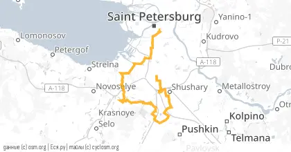 Карта вело-маршрута «ПВ: Мутные маршруты чёткой компании, 10 лет спустя»