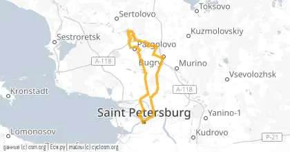Карта вело-маршрута «ПВ: Победа Биологов над Разумом»