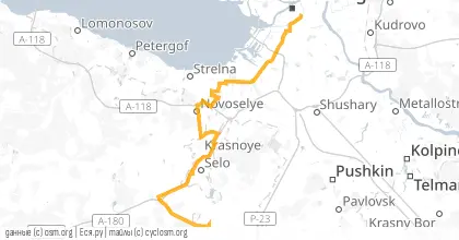 Карта вело-маршрута «ПВ: Прекрасный День по Соседству»
