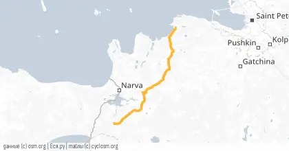 Карта вело-маршрута «Разминка технаря»