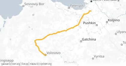 Карта вело-маршрута «Разведка: Нарвские мотивы»