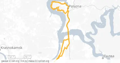 Карта вело-маршрута «[SPORT] ВВ №43 Полазна»